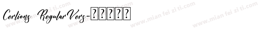 Cerlions RegularVers字体转换